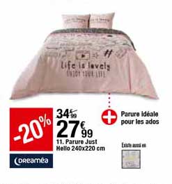 parure just hello 240 x 220 cm dreaméa