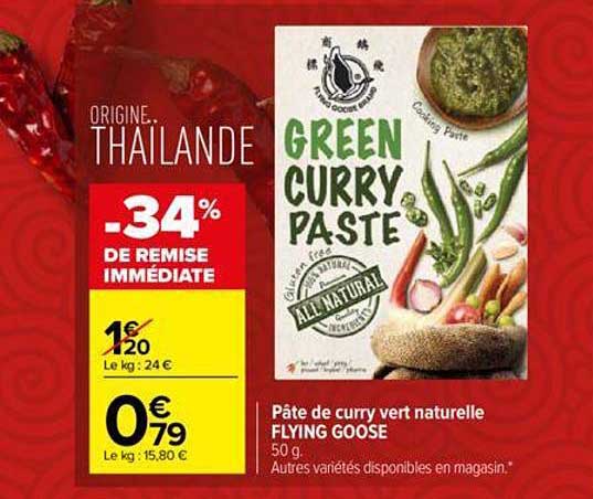 pâte de curry vert naturelle flying goose