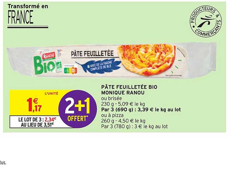 pâte feuilletées bio monique ranou