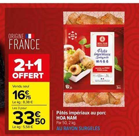 pâtés impériaux au porc hoa nam