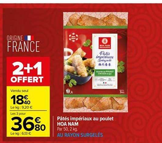 pâtés impériaux au poulet hoa nam