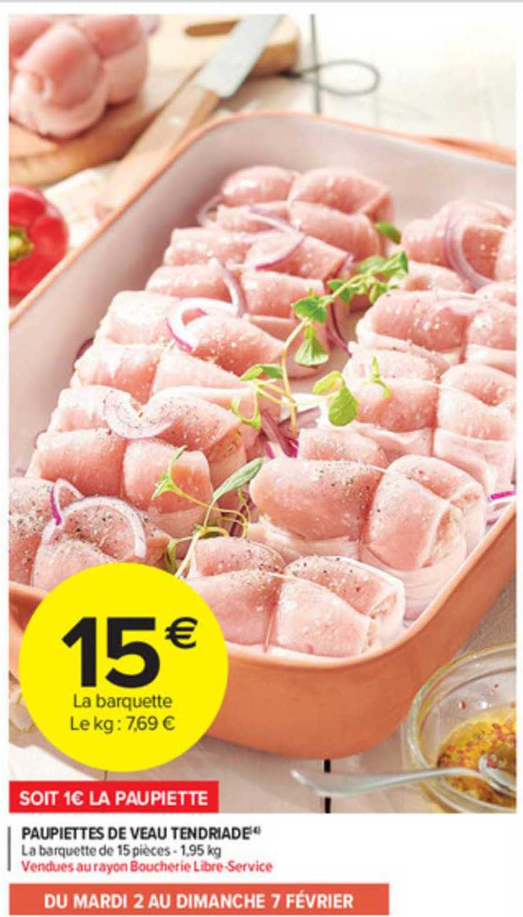 Paupiettes De Veau Tendriade