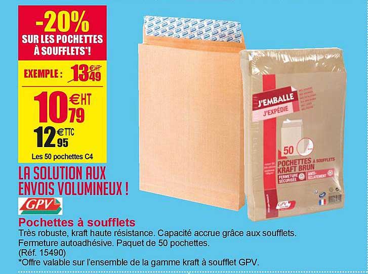 pochettes à soufflets gpv