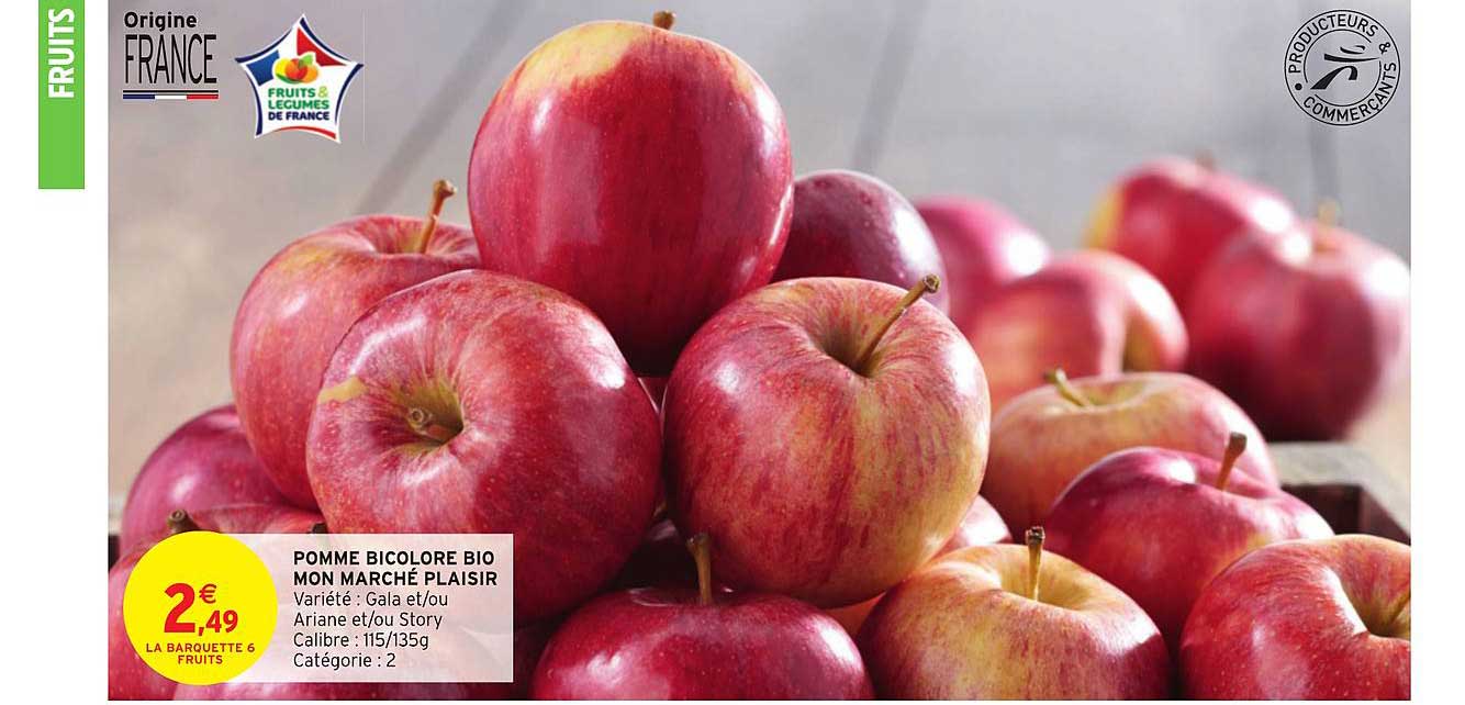 pomme bicolore bio mon marché plaisir