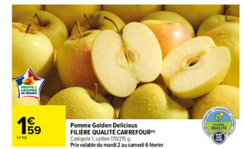pomme golden delicious filière qualité carrefour
