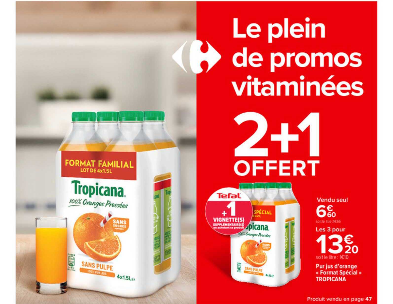 pur jus d'orange "format spécial" tropicana