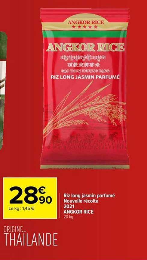 riz long jasmin parfumé nouvelle récolte 2021 angkor rice
