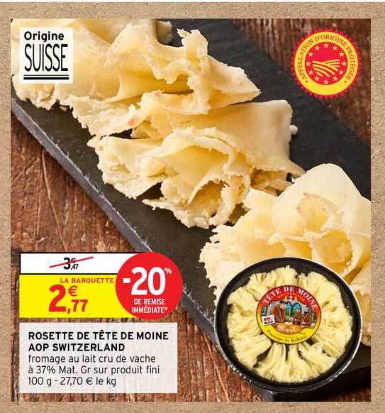 rosette de tête de moine aop switzerland