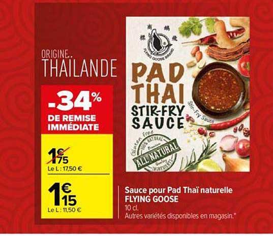 Sauce Pour Pad Thaï Naturelle Flying Goose