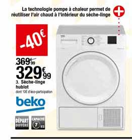 sèche-linge hublot beko