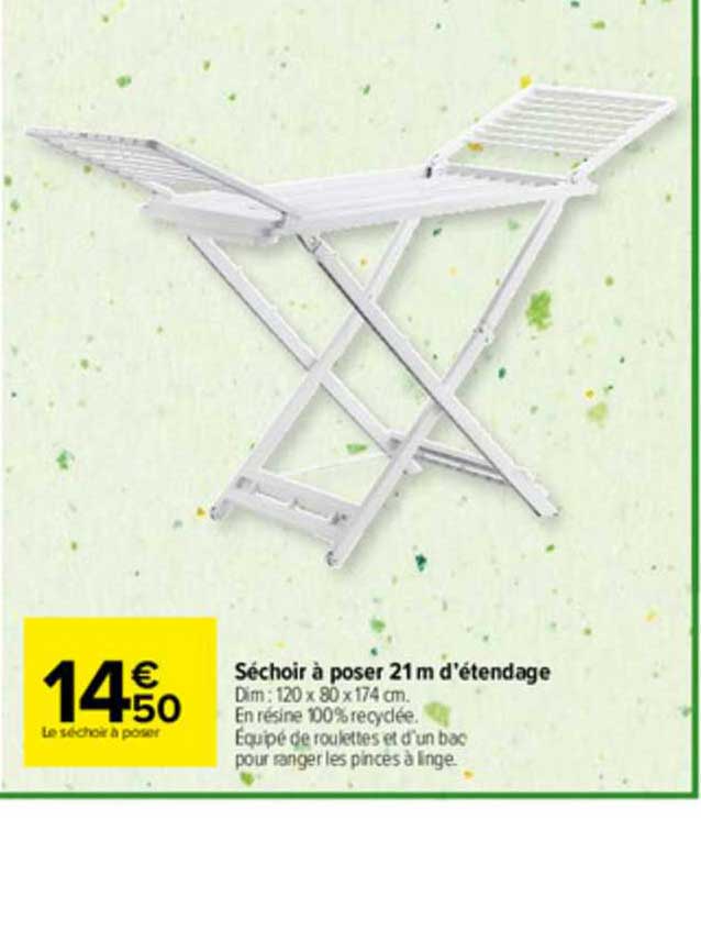 séchoir à poser 21 m d'étendage