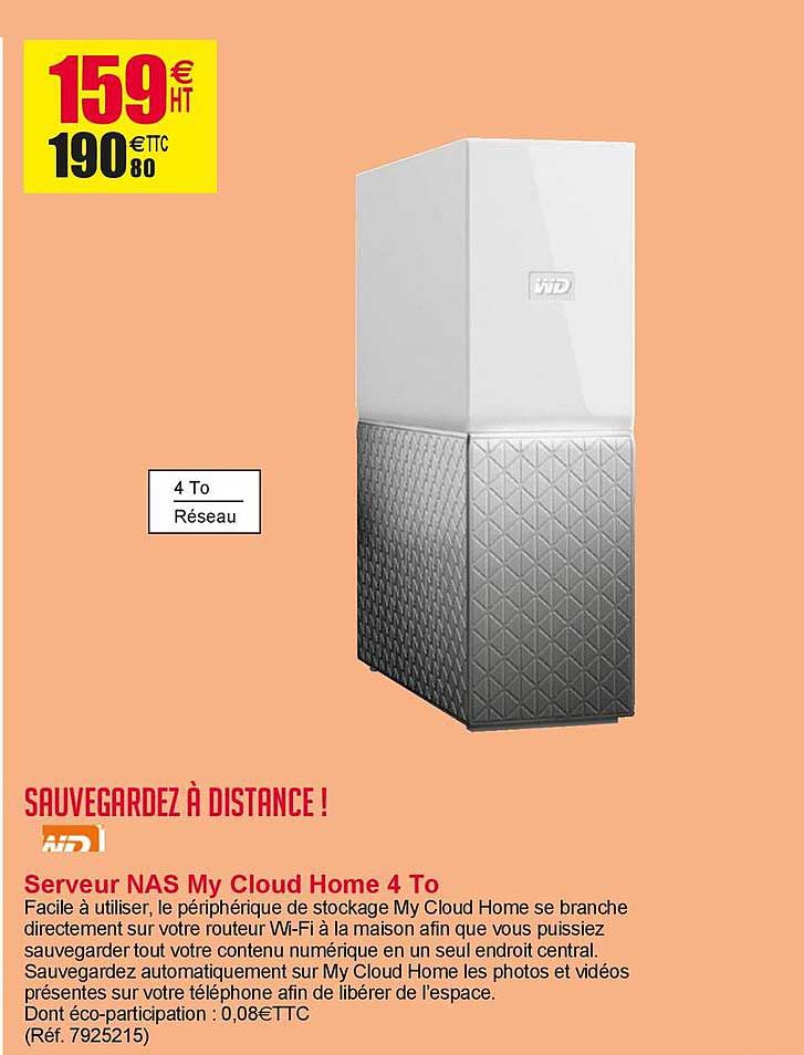 serveur nas my cloud home 4 to
