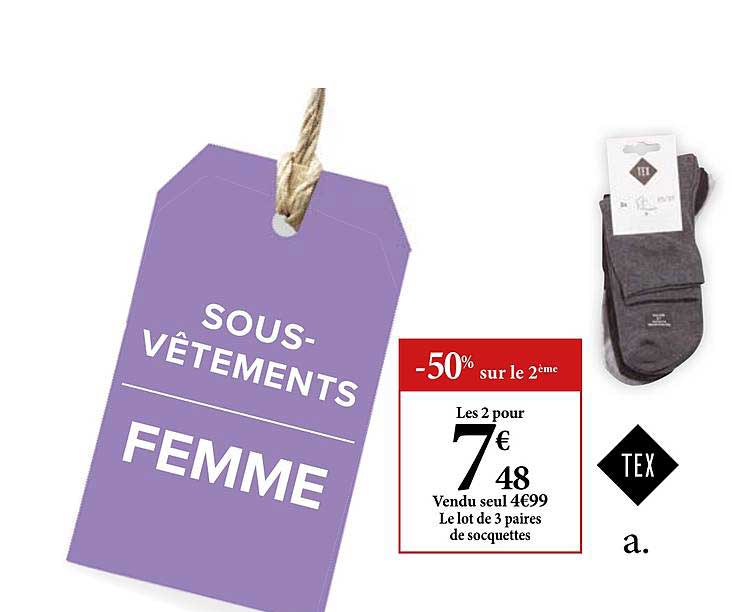sous-vêtements femme tex