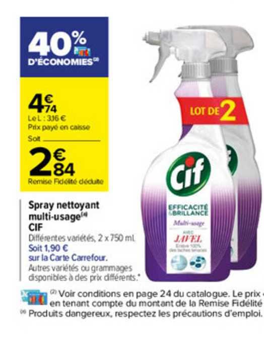 Spray Nettoyant Multi-usage Cif