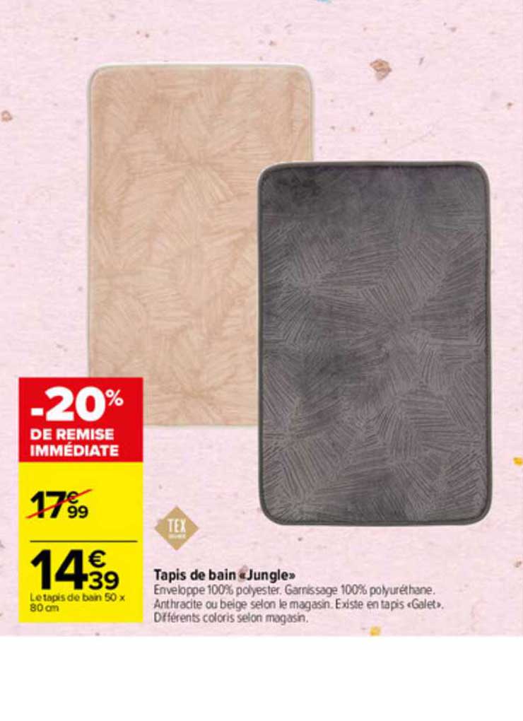 Tapis De  Bain «jungle» Tex Home