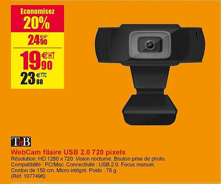 Webcam Filaire Usb 2.0 720 Pixels