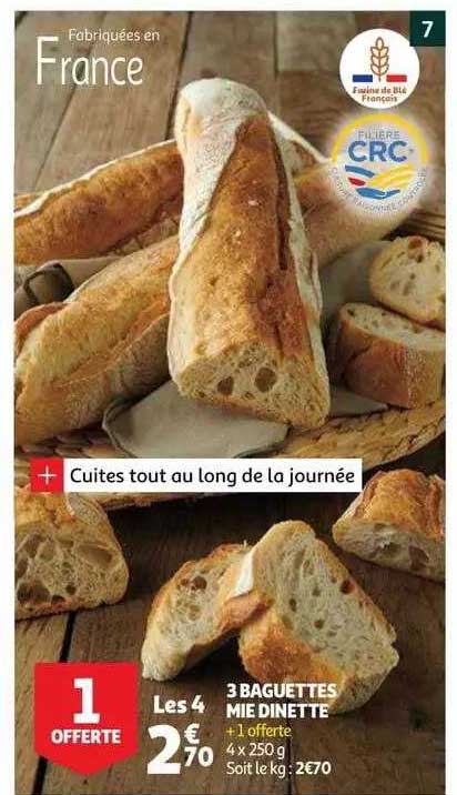 3 baguettes mie dinette