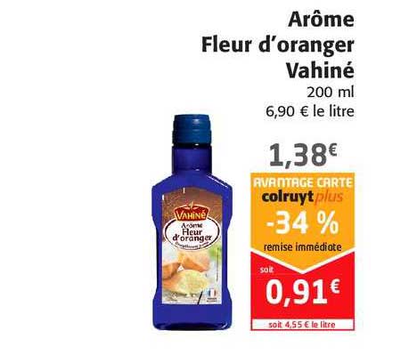 arôme fleur d'oranger vahiné