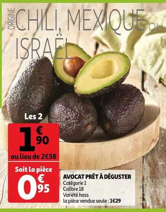 avocat prêt à déguster