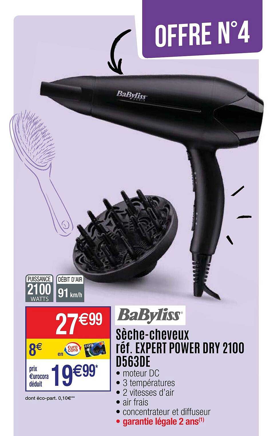 babyliss sèche-cheveux réf. expert power dry 2100 d563de