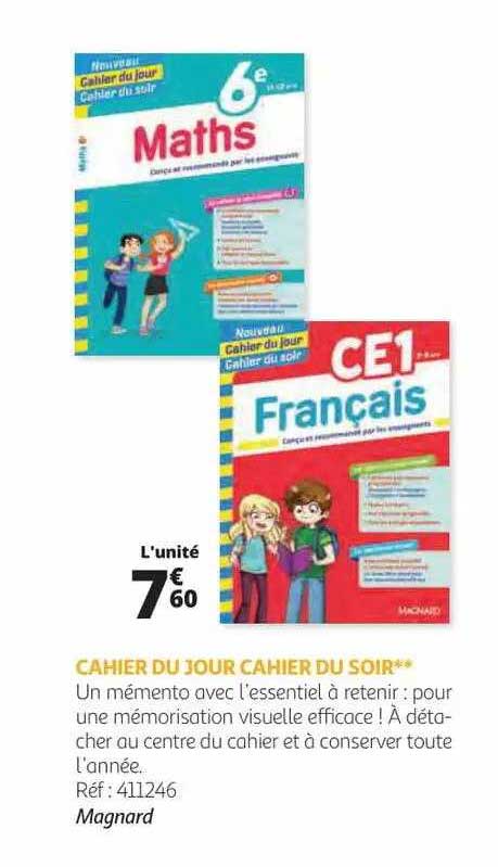 cahier du jour cahier du soir