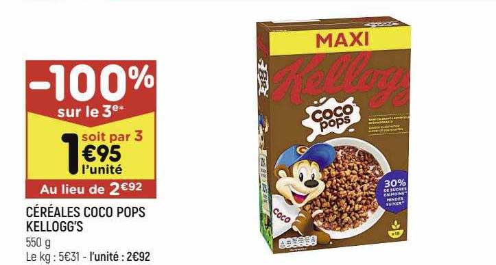 céréales coco pops kellogg's