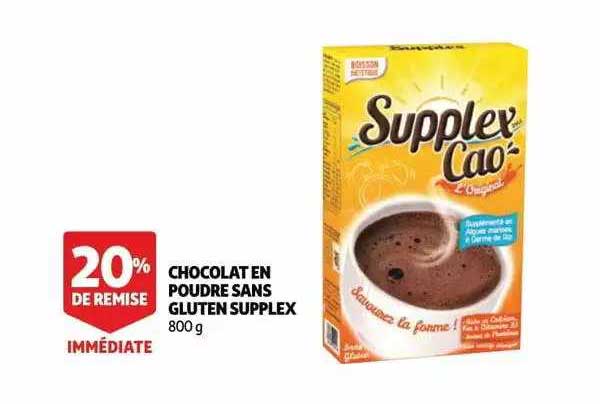 Chocolat En Poudre Sans Gluten Supplex 20% Remise Immédiate