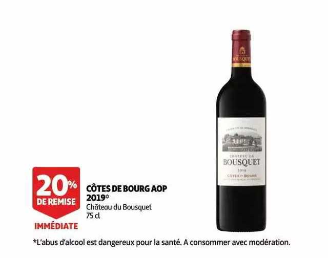 Côtes De Bourg Aop 2019 20% Remise Immédiate