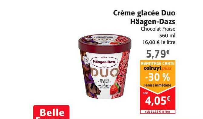crème glacée duo häagen-dazs