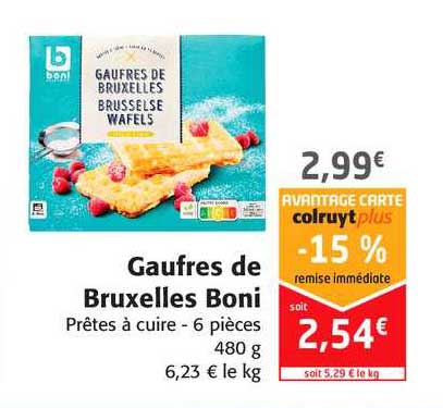 gaufres de bruxelles boni