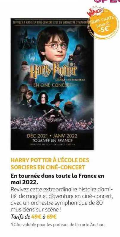 harry potter à l'école des sorciers en ciné-concert en tournée dans toute la france en moi 2022