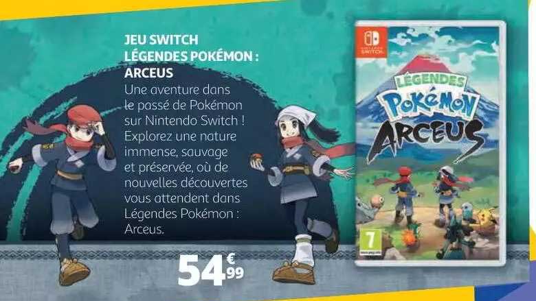 jeu switch légende pokémon : arceus