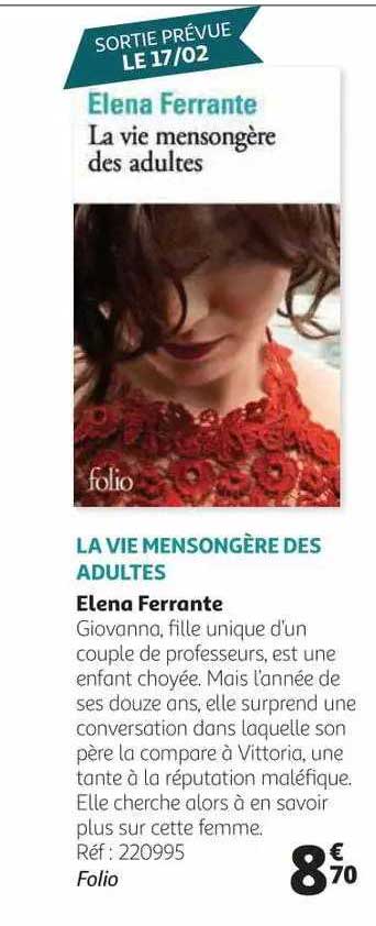 la vie mensongère des adultes elena ferrante