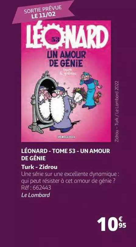 Léonard - Tome 53 - Un Amour De Génie Turk - Zidrou