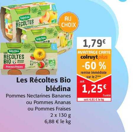 les récoltes bio blédina