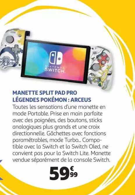 manette split pad pro légende pokémon : arceus