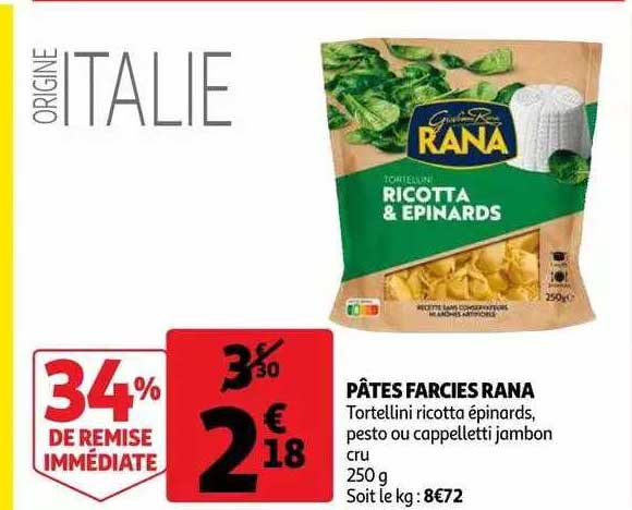 Pâtes Farcies Rana 34% Remise Immédiate