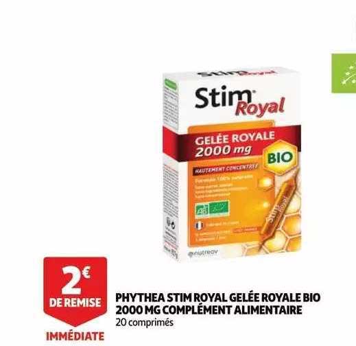 phythea stim royal gelée royale bio 2000 mg complément alimentaire