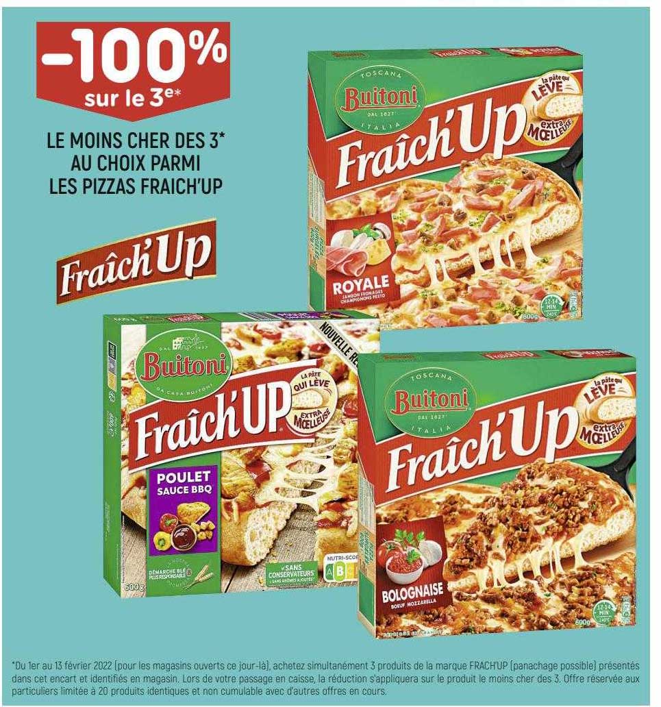 pizzas fraîch'up