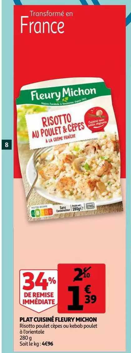 plat cuisiné fleury michon 34% remise immédiate