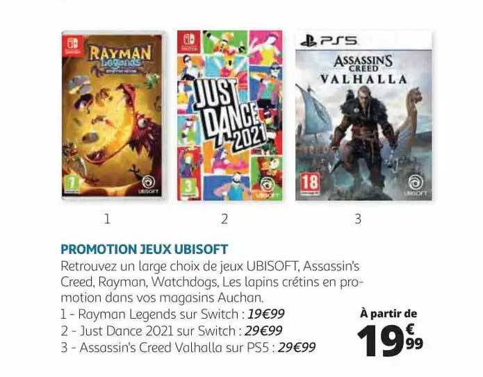 Promotion Jeux Ubisoft