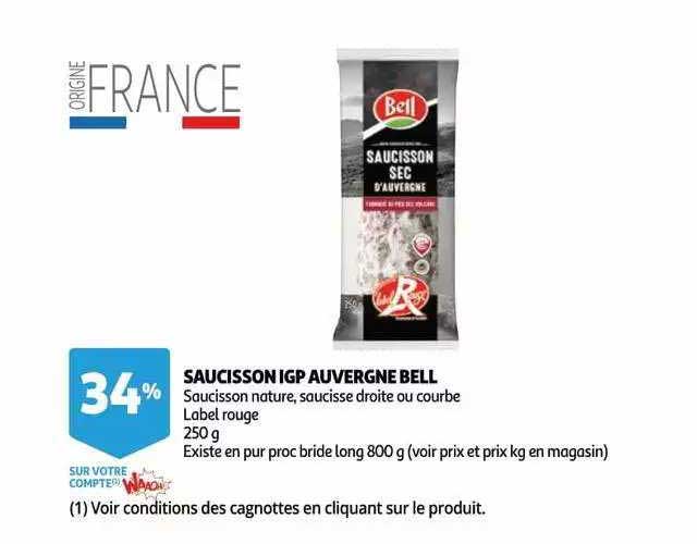 Saucisson Igp Auvergne Bell