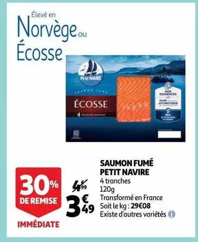 Saumon Fumé Petit Navire 30% Remise Immédiate