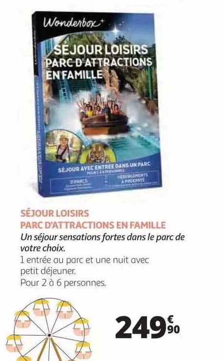 séjour loisirs parc d'attractions en famille