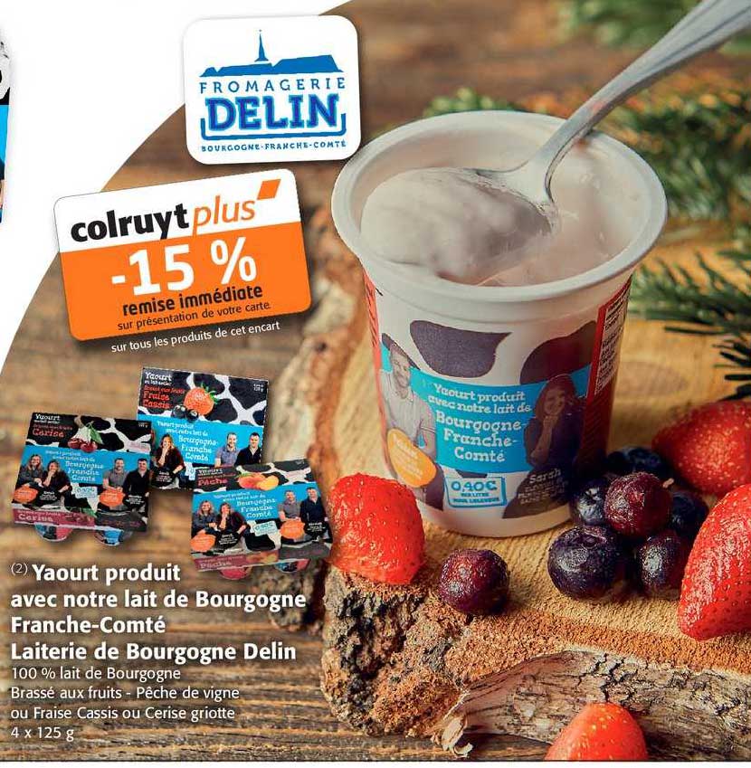 yaourt produit avec notre lait de bourgogne franche-comté laiterie de bourgogne delin