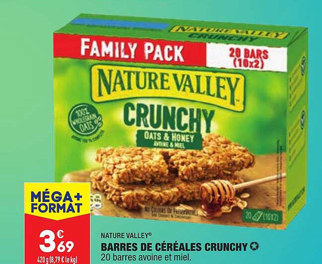 barres de céréales crunchy nature valley