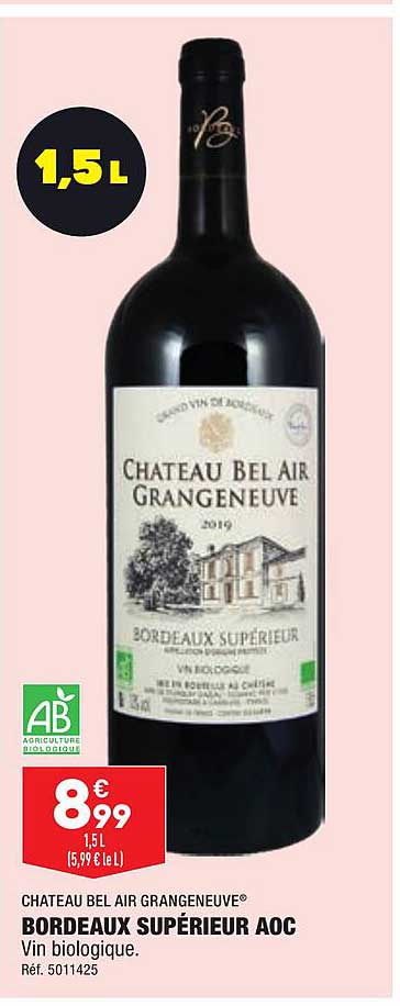 bordeaux supérieur aoc château air grangeneuve