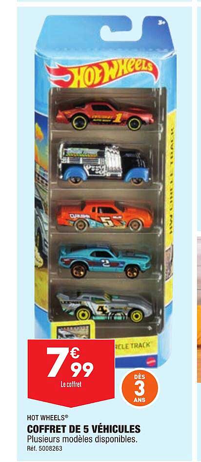 coffret de 5 véhicules hot wheels