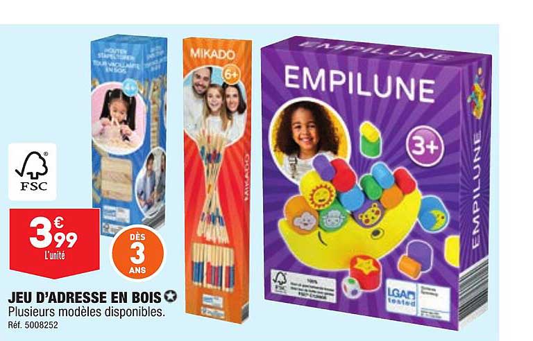 jeu d'adresse en bois