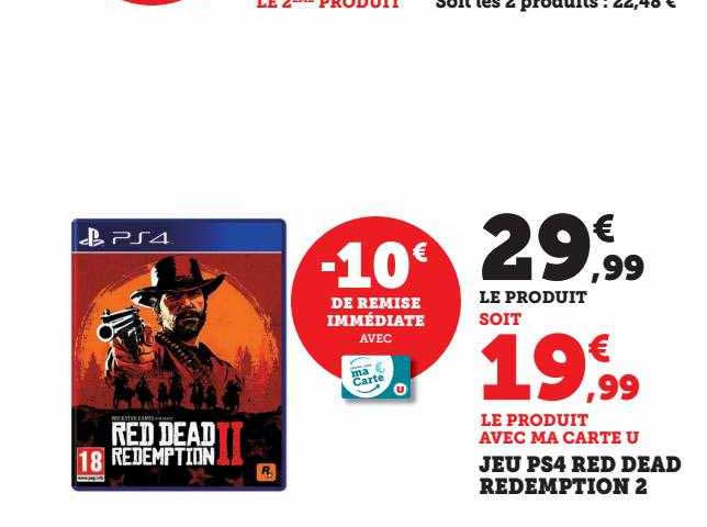 jeu ps4 red dead redemption 2